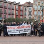 Antigua concentración reclamando la apertura de la línea férrea Madrid-Burgos