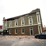 Daños en un edificio de Melbourne provocados por un terremoto
