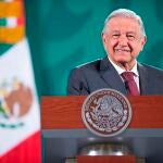 el mandatario Andrés Manuel López Obrador durante su rueda de prensa matutina en Palacio Nacional, en Ciudad de México (México)