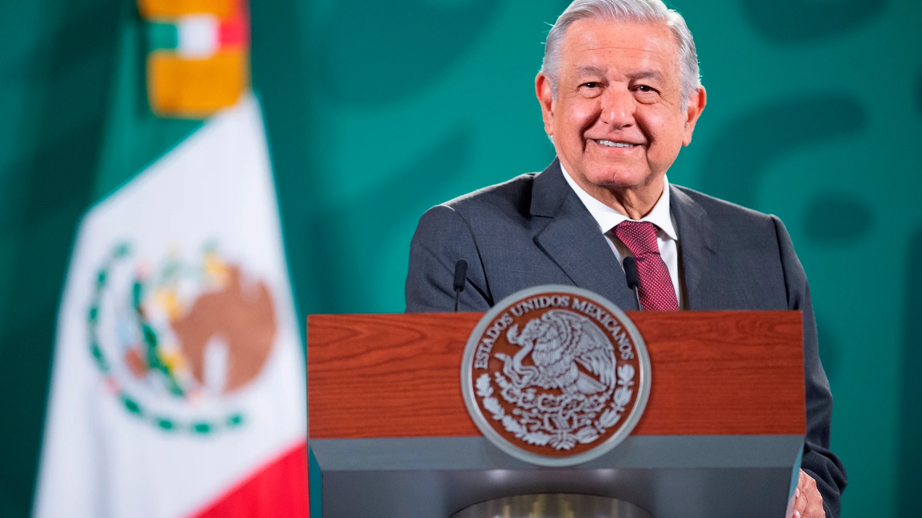 el mandatario Andrés Manuel López Obrador durante su rueda de prensa matutina en Palacio Nacional, en Ciudad de México (México)