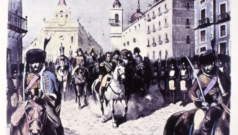 Napoleón entrando en la Puerta del Sol