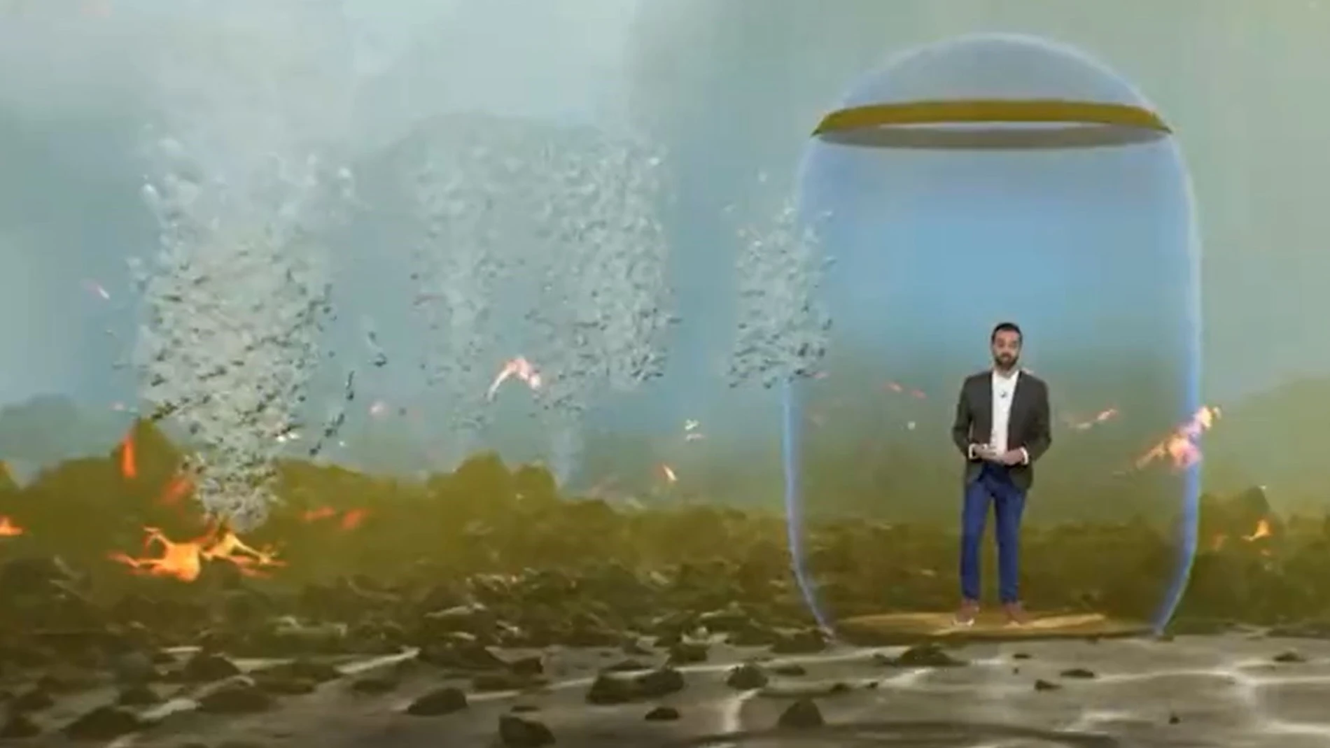 Televisión Canaria recrea con realidad virtual la erupción del volcán en La Palma