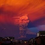 Fotografía de la erupción del volcán Calbuco