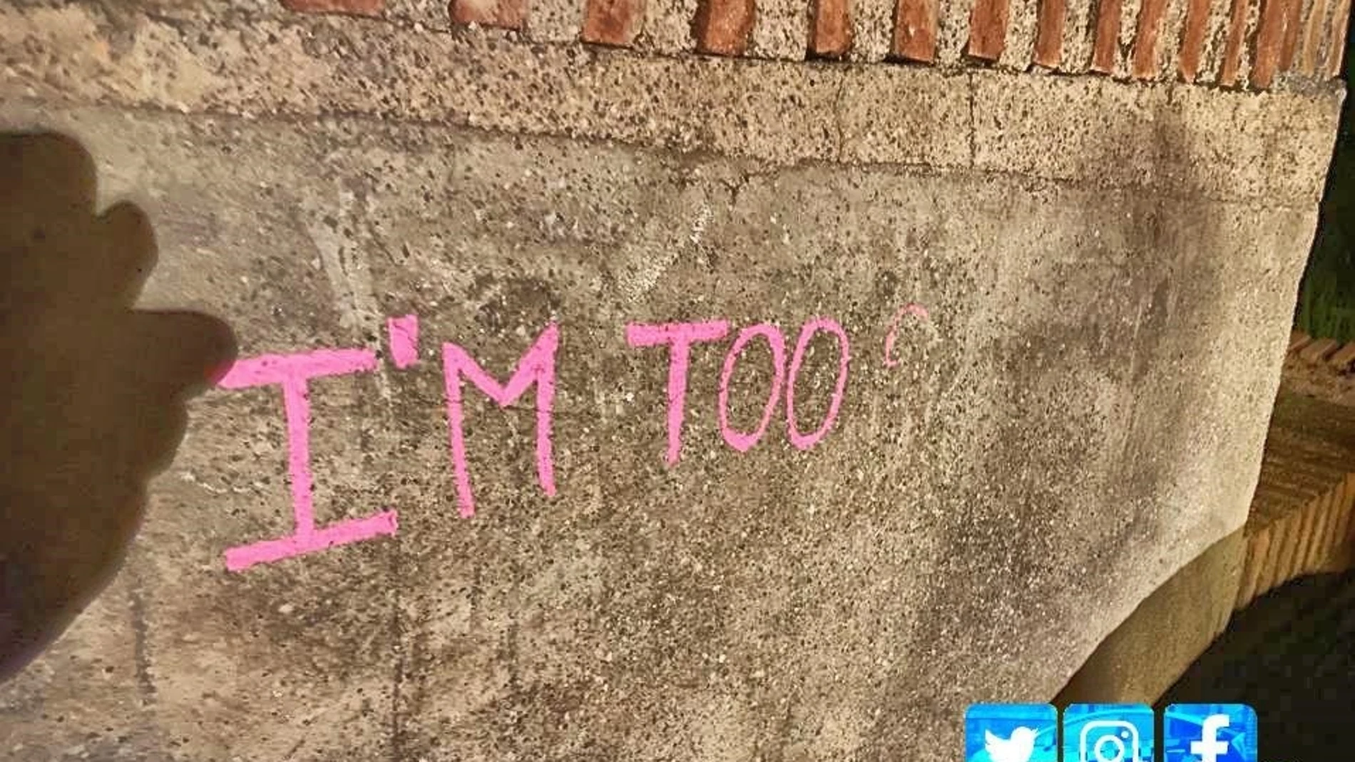 La pintada en la pared del aljibe del Zenete, en el barrio del Albaicín de Granada