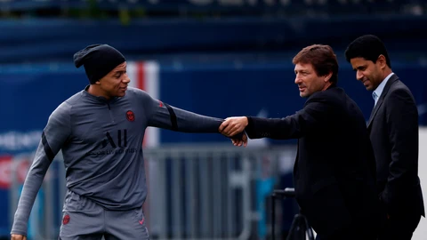 Mbappé, Leonardo y Nasser Al Khelaifi