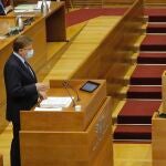El presidente valenciano, Ximo Puig, comparece en el Debate de Política General en Les Corts