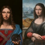 A la izquierda, el «Salvator Mundi», y, a la derecha, la «Mona Lisa». Ambas obras son de un discípulo cuyo nombre todavía se desconoce