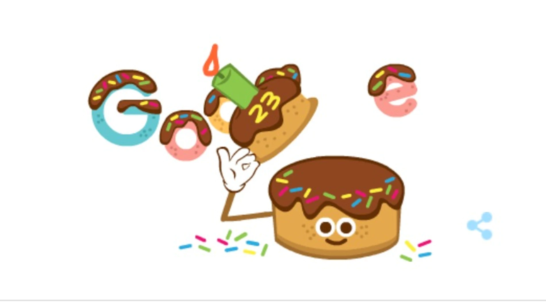 Google celebra su 23 aniversario con descuentos en su tienda y, por supuesto, un doodle.