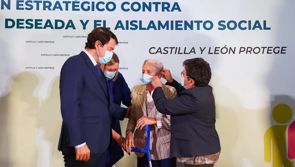 El presidente de la Junta de Castilla y León, Alfonso Fernández Mañueco, presenta el ''Plan Estratégico de Castilla y León contra la soledad no deseada y el aislamiento social 2022-2025''