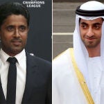Nasser Al-Khelaïfi, presidente del PSG, y Mansour bin Zayed Al Nahayan, dueño del Manchester City.