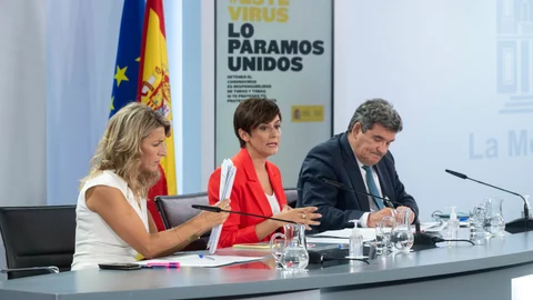 Rueda de prensa posterior al Consejo de Ministros, hoy en Moncloa