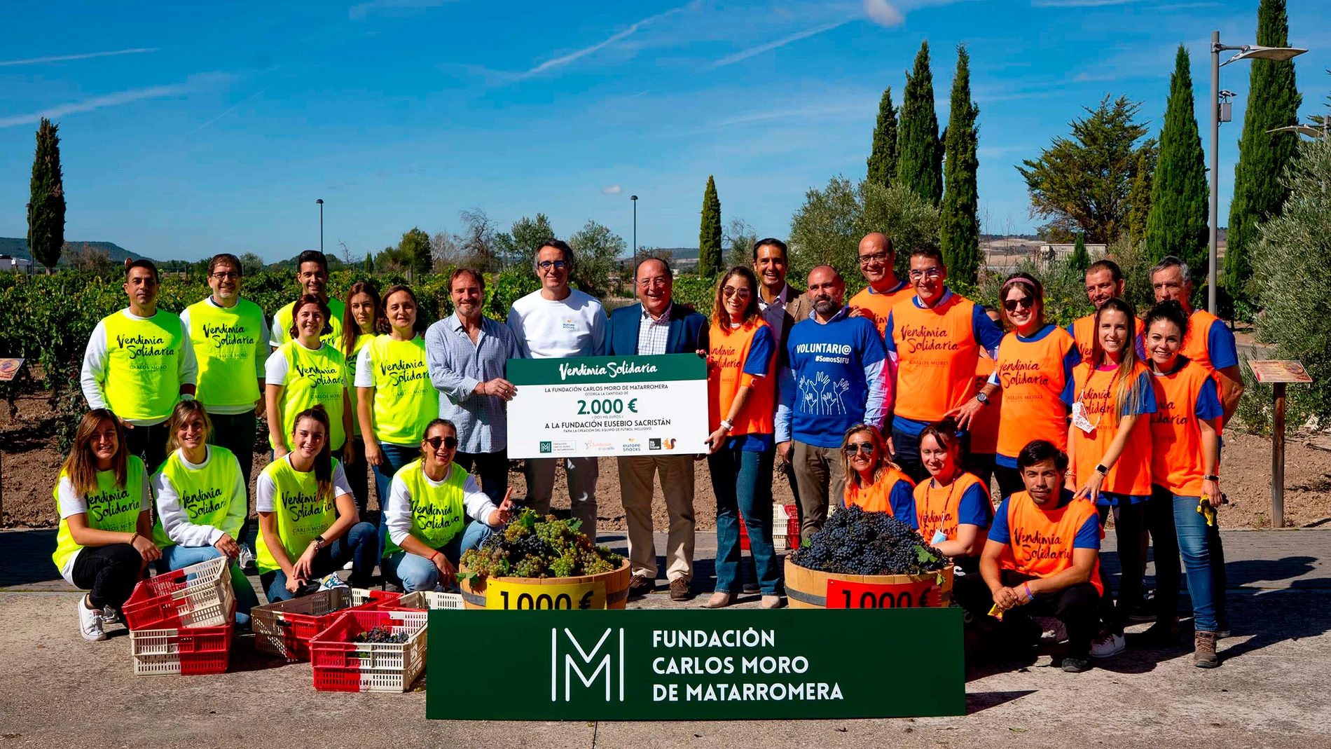 La Fundación Carlos Moro de Matarromera celebra su tradicional vendimia solidaria a beneficio de la Fundación Eusebio Sacristán para la creación de un equipo inclusivo