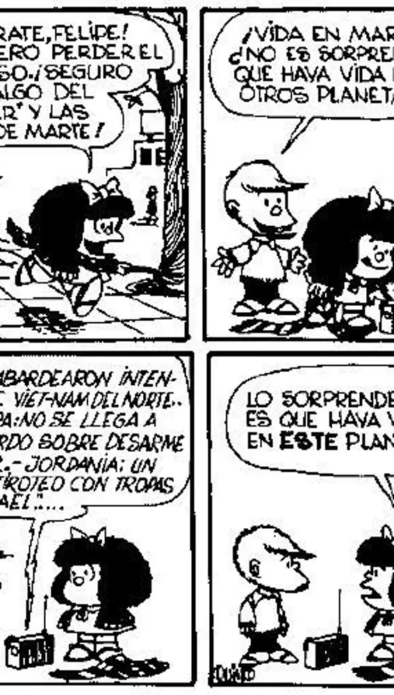 Un año sin Quino: 15 viñetas inolvidables de Mafalda
