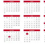 Calendario laboral con los días festivos a nivel nacional