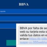 Ejemplo de "smishing" utilizando el BBVA como cebo para engañar a la víctima.