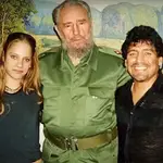 Mavys Álvarez, Fidel Castro y Diego Armando Maradona.