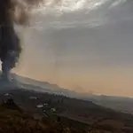 El volcán de Cumbre Vieja desde el valle de Aridane