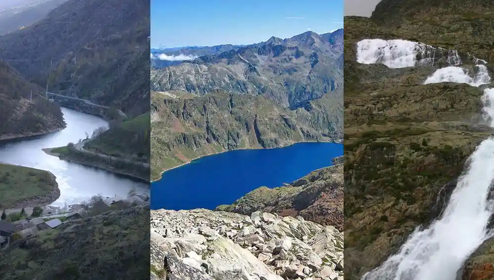 Lago Certascan y su cascada, de casi 200 metros de caída