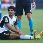 Gonçalo Guedes con el Valencia.