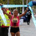 Mercedes Pila, ganadora de la prueba femenina de la Media Maratón de Valladolid