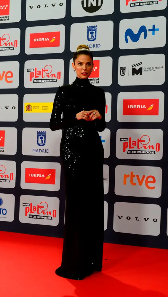 MADRID, 03/10/2021.-La actriz Juana Acosta a su llegada a la ceremonia de entrega de los Premios Platino del Cine y el Audiovisual Iberoamericano que se celebra este domingo en Madrid. EFE/ Víctor Lerena