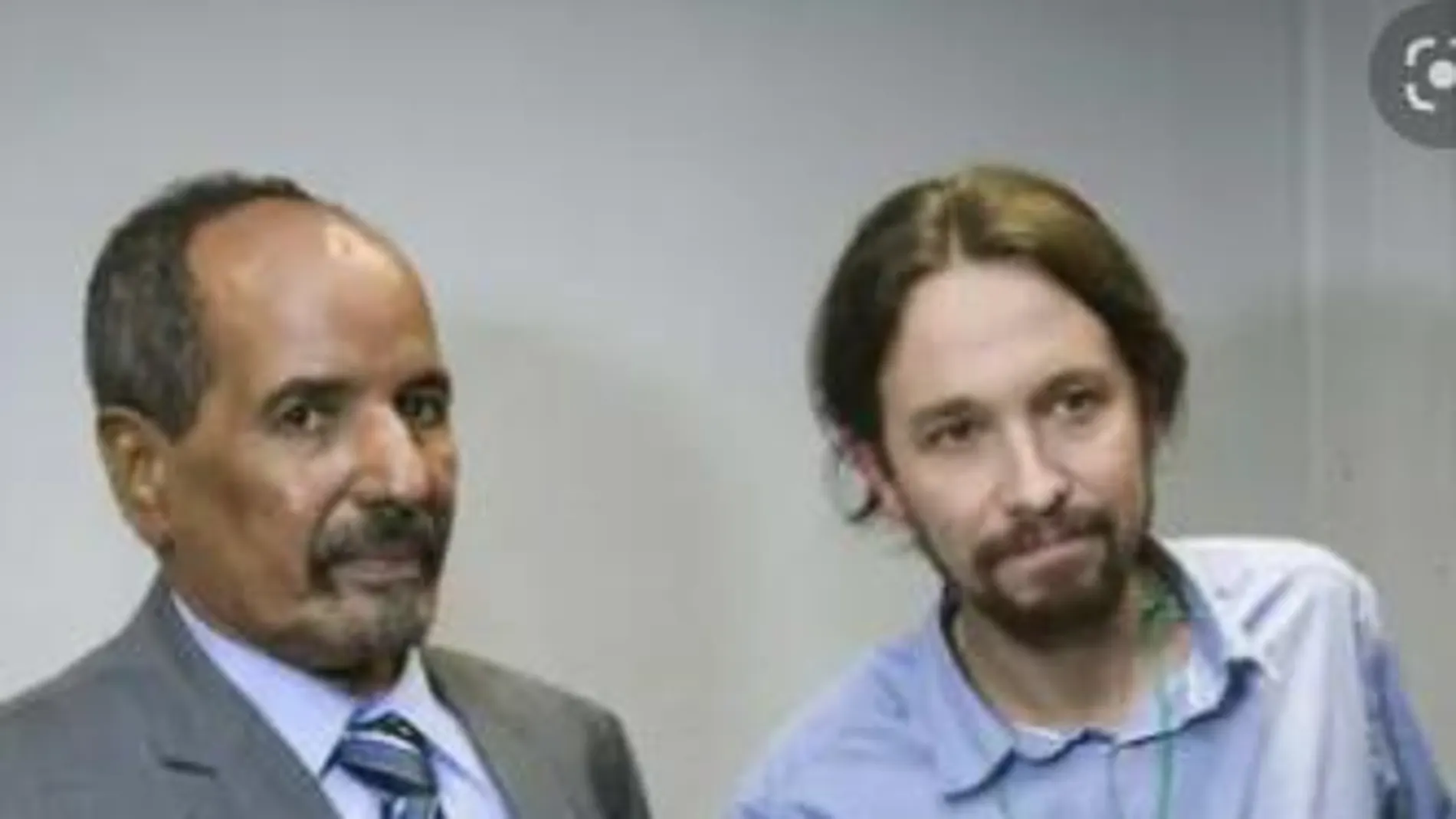 Pablo Iglesias, en una foto de archivo, con el que fuera secretario general del Frente Polisario, MOhamed Abdelaziz (Efe)