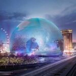 Recreación de la futura esfera MSG de Las Vegas.