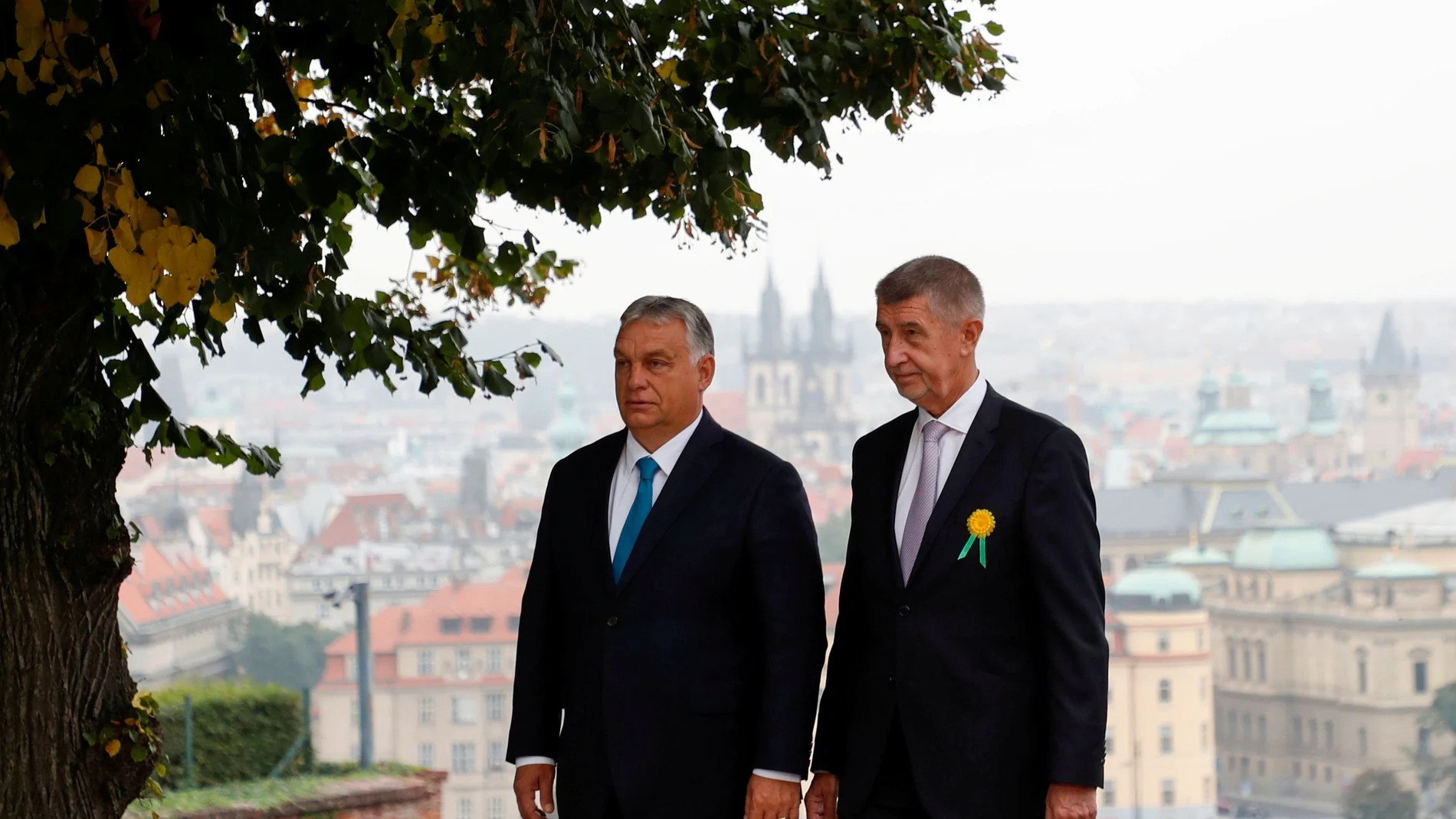 El primer ministro checo, Andrej Babis, recibe el 29 de septiembre a su homólogo checo, Viktor Oban, en Praga