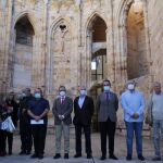 El alcalde de Zamora, Francisco Guarido; el diputado provincial de Turismo, Jesús María Prada, y el director general de Patrimonio Cultural, Gumersindo Bueno, inauguran el I Seminario 'Zamora, paisaje cultural'