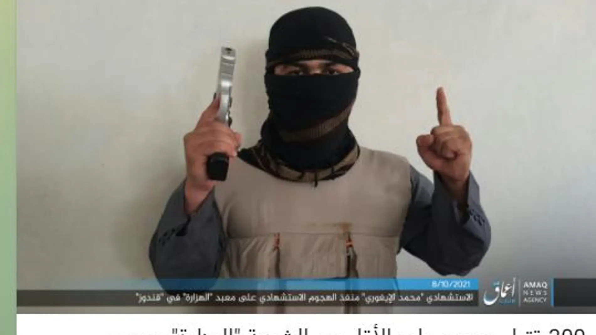Fotografía del terrorista suicida huigur publica por el Estado Islámico