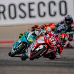 Un momento de la carrera de Moto3 del último Gran Premio de las Américas