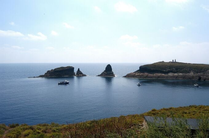 Vista de las islas Columbretes, situadas a 50 kilómetros de la costa de Castellón