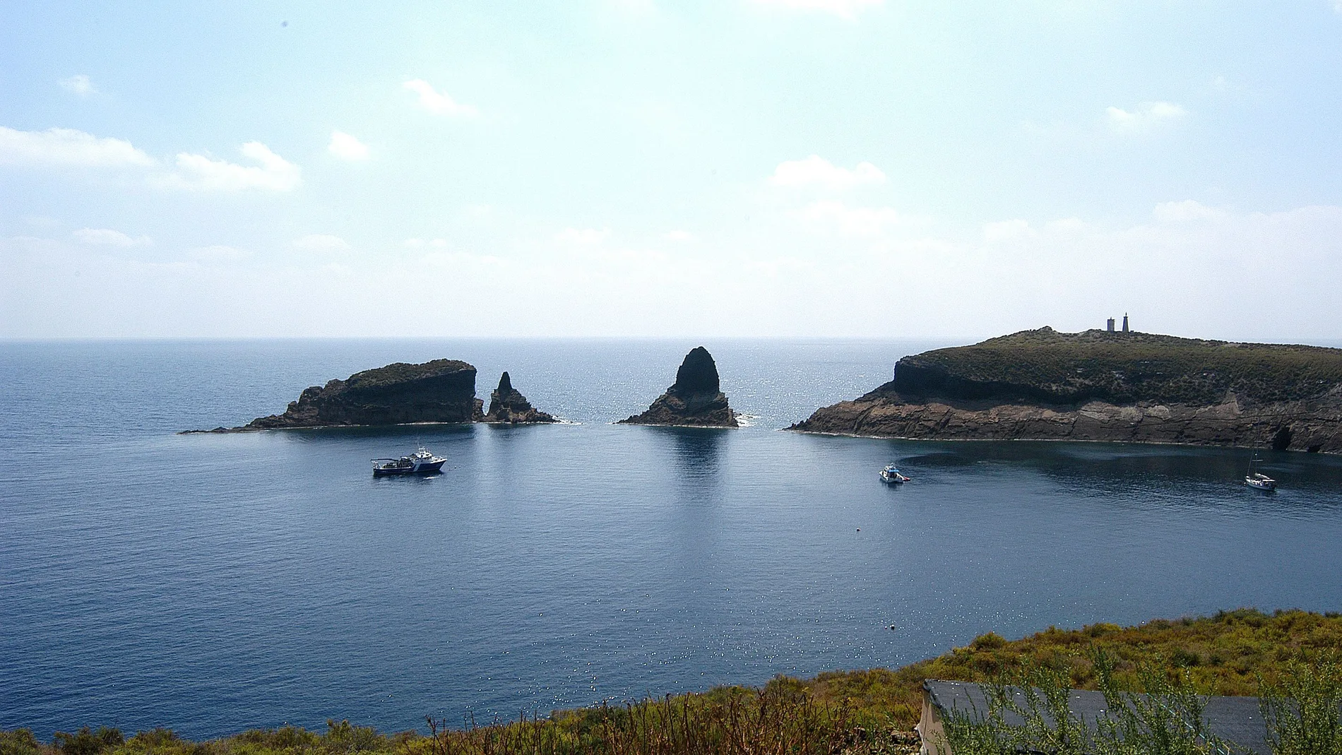 Vista de las islas Columbretes, situadas a 50 kilómetros de la costa de Castellón