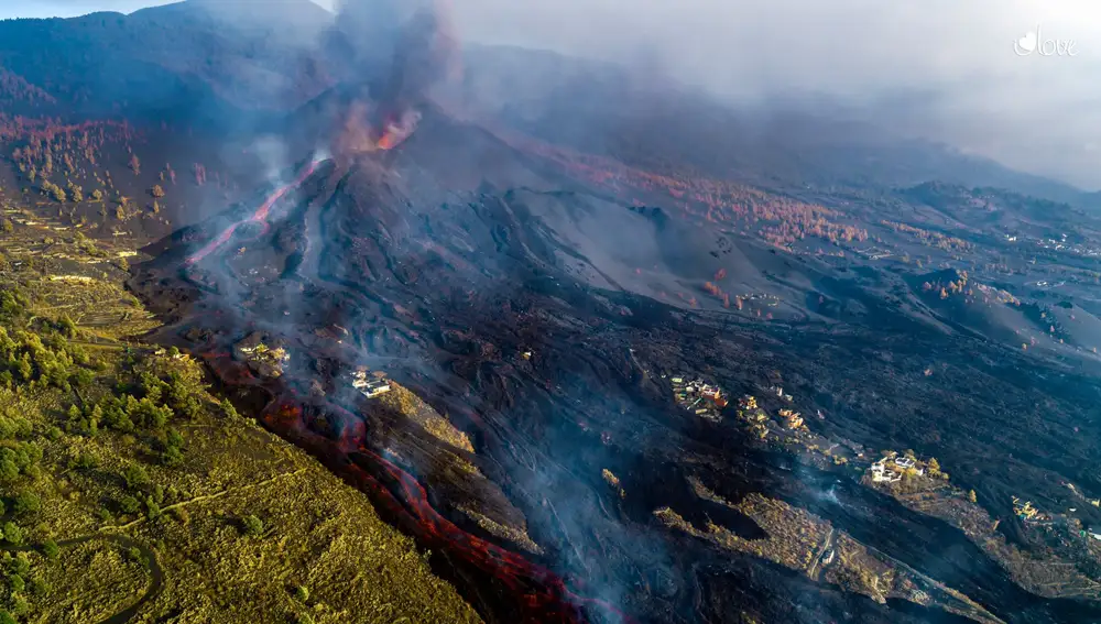 Imagen que refleja la devastación de la erupción volcánica de Cumbre Vieja en La Palma