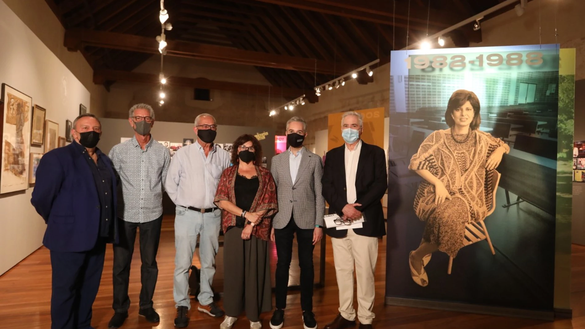 Los comisarios y organizadores de la Exposición «Carmen Alborch. El arte y la vida» en el Centro del Carmen