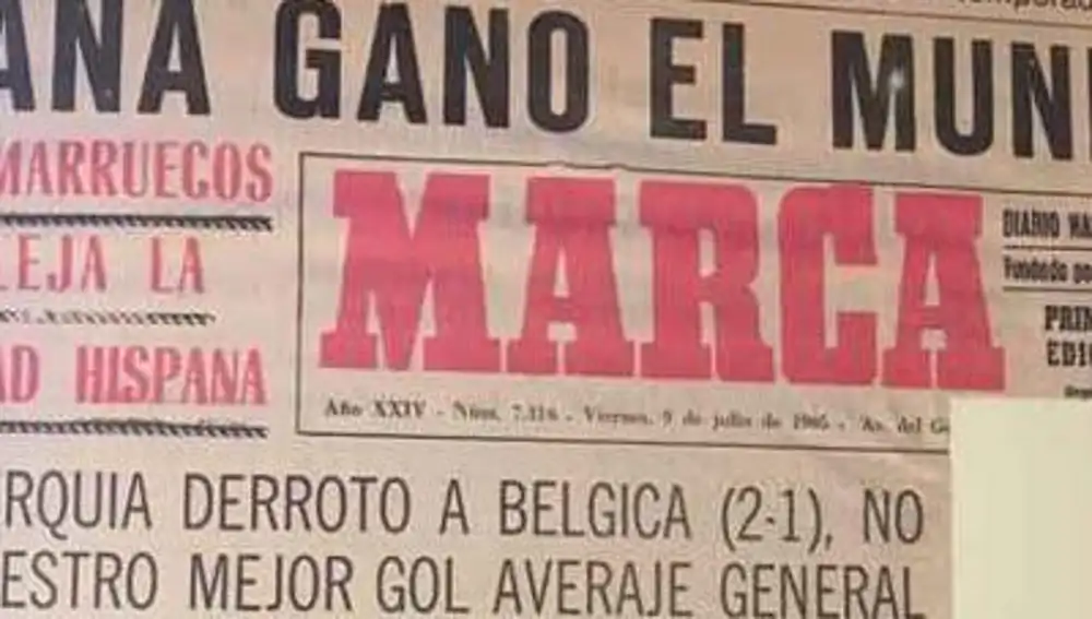 Portada del Diario marca que recoge el éxito de España
