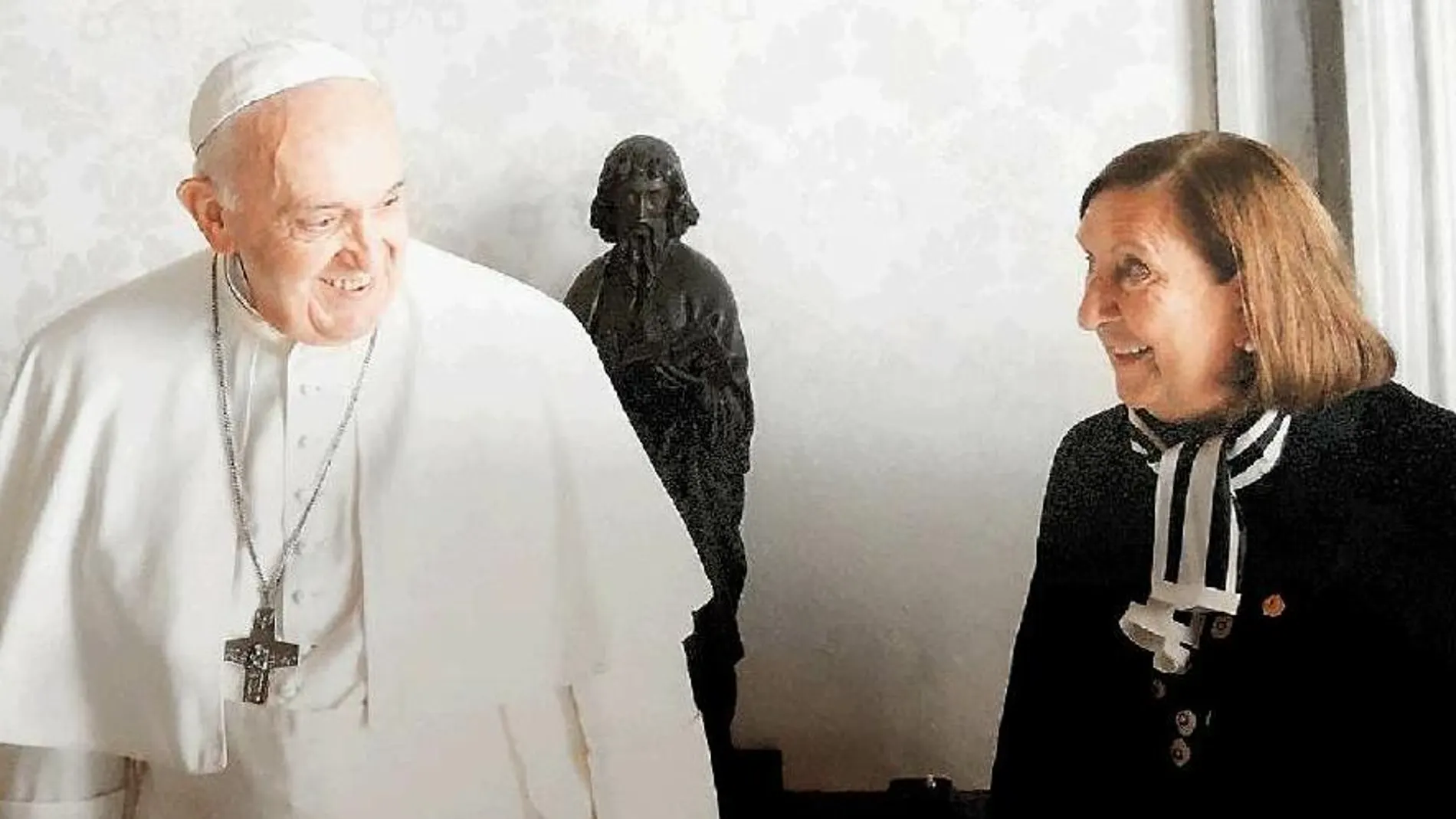 Lydia Jiménez y el Papa Francisco