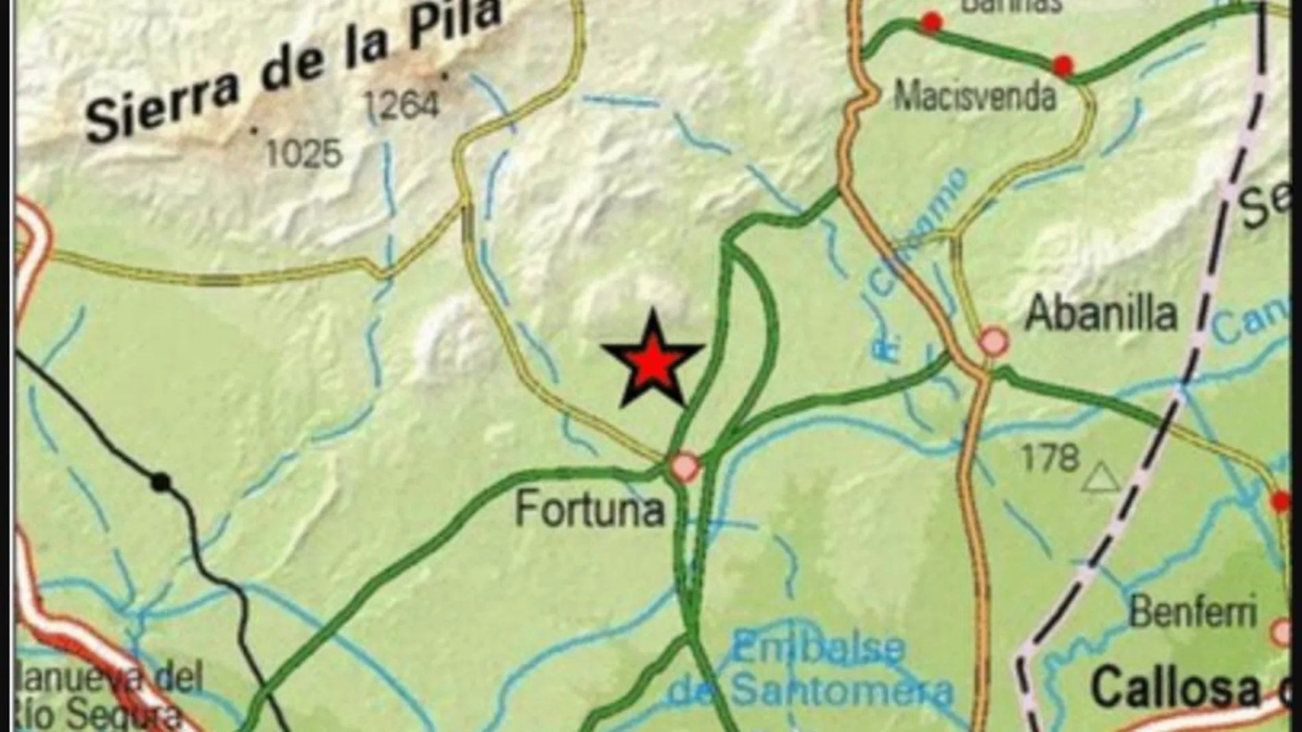 Esta pasada madrugada se ha producido un movimiento sísmico de 3,4 de magnitud al Noroeste de Fortuna
