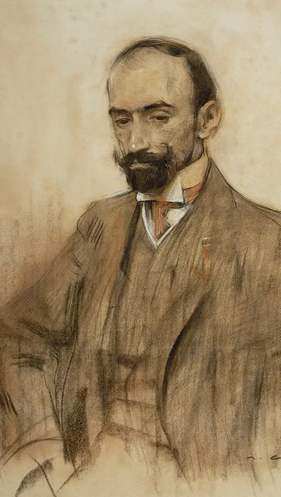 Retrato de Jacinto Benavente, por Ramon Casas