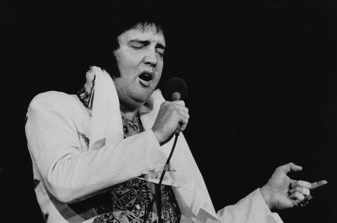 Elvis Presley en Providence, el 23 de marzo de 1977, tres meses antes de su muerte.