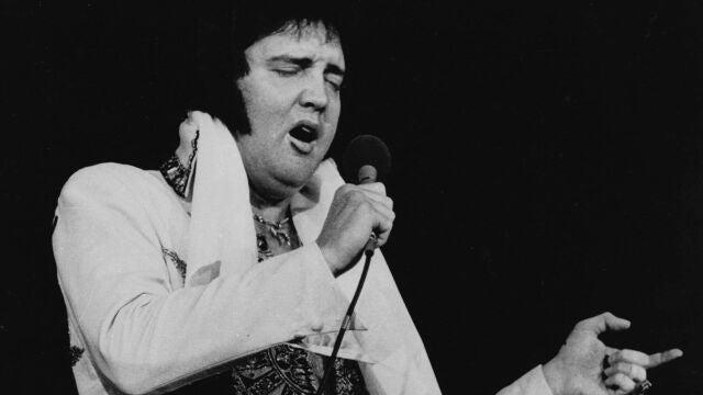 Elvis Presley en Providence, el 23 de marzo de 1977, tres meses antes de su muerte.