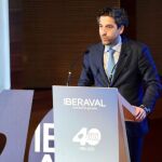 El presidente de Iberaval, César Pontvianne, interviene en el acto del 40 cumpleaños de la Sociedad