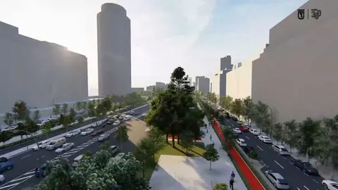 Recreación del carril bici de La Castellana
