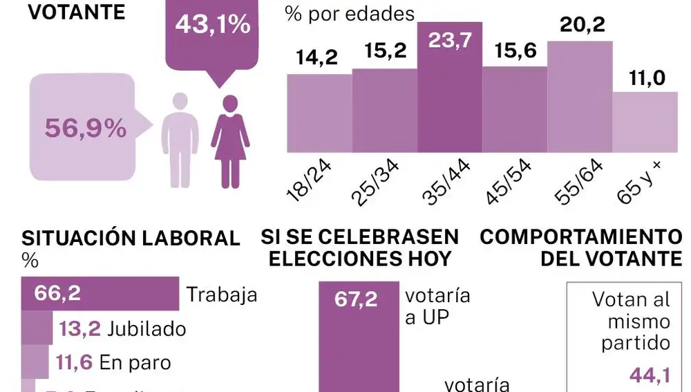 Perfil del votante de UP