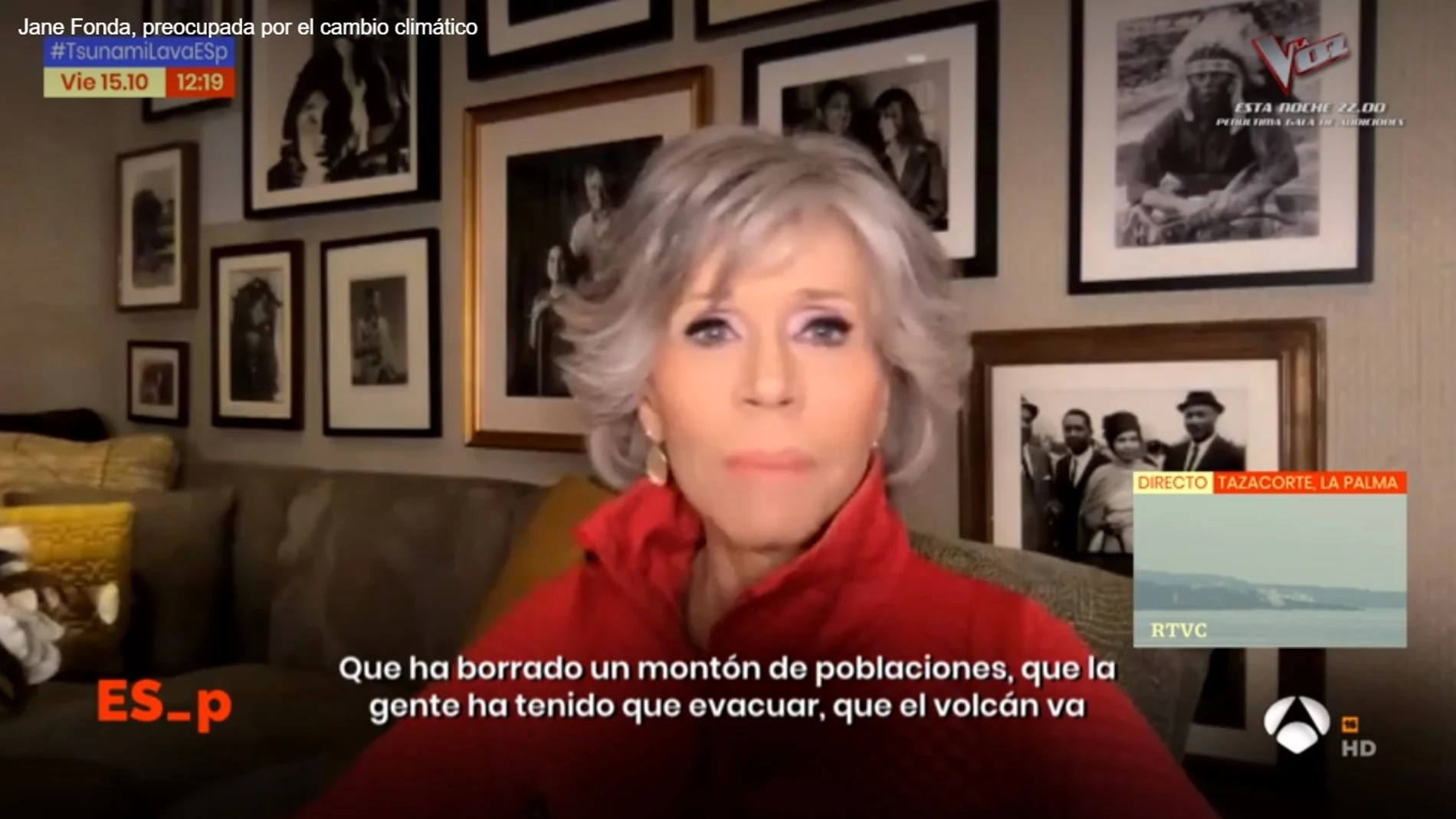 Jane Fonda durante su intervención