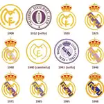 Los escudos del Real Madrid