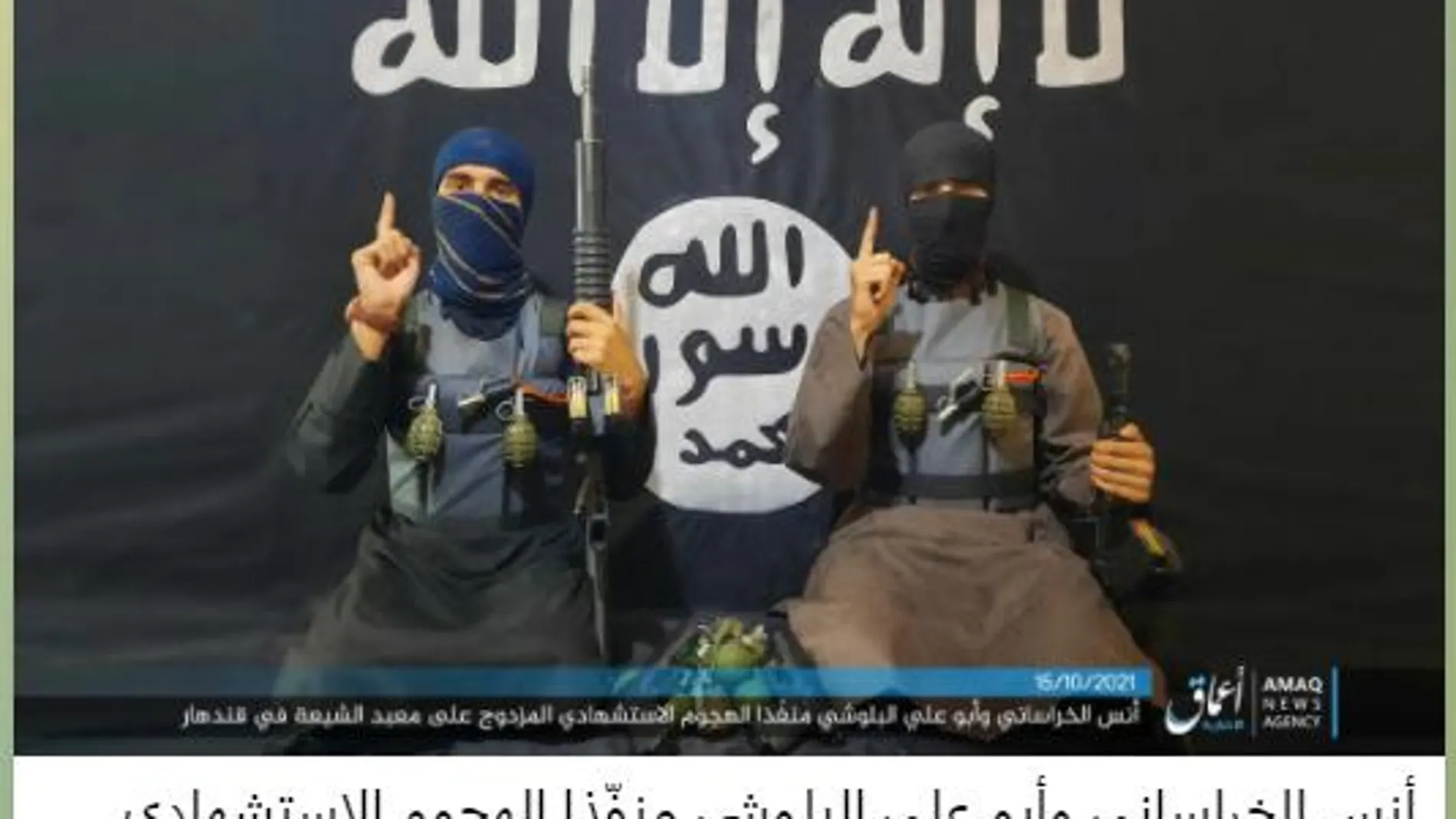 Anas al-Khorasani y Abu Ali al-Balushi, los autores del atentado en una fotogría difundida por el Estado Islámico