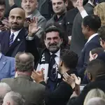 Yasir Al-Rumayyan, el nuevo presidente del Newcastle, en su primer partido