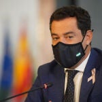 El presidente en funciones de la Junta de Andalucía, Juanma Moreno