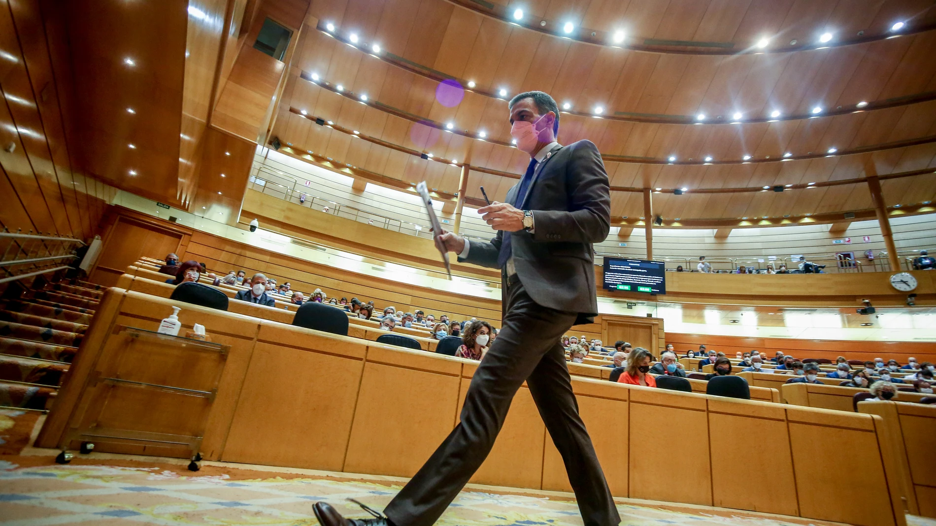 El presidente del Gobierno, Pedro Sánchez, en el Senado